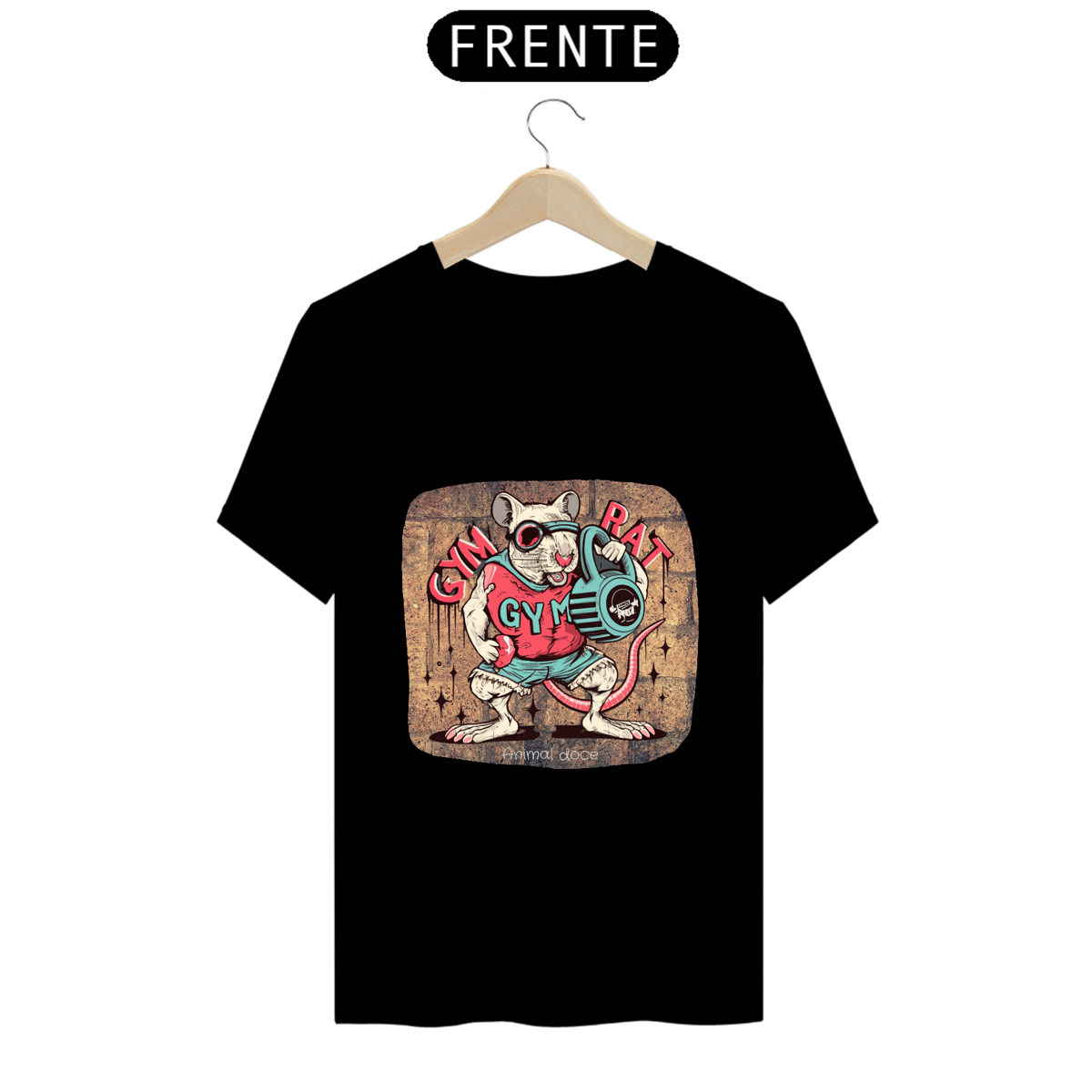 Nome do produto: CAMISETA T-SHIRT PRIME, MEME-GYM RAT 