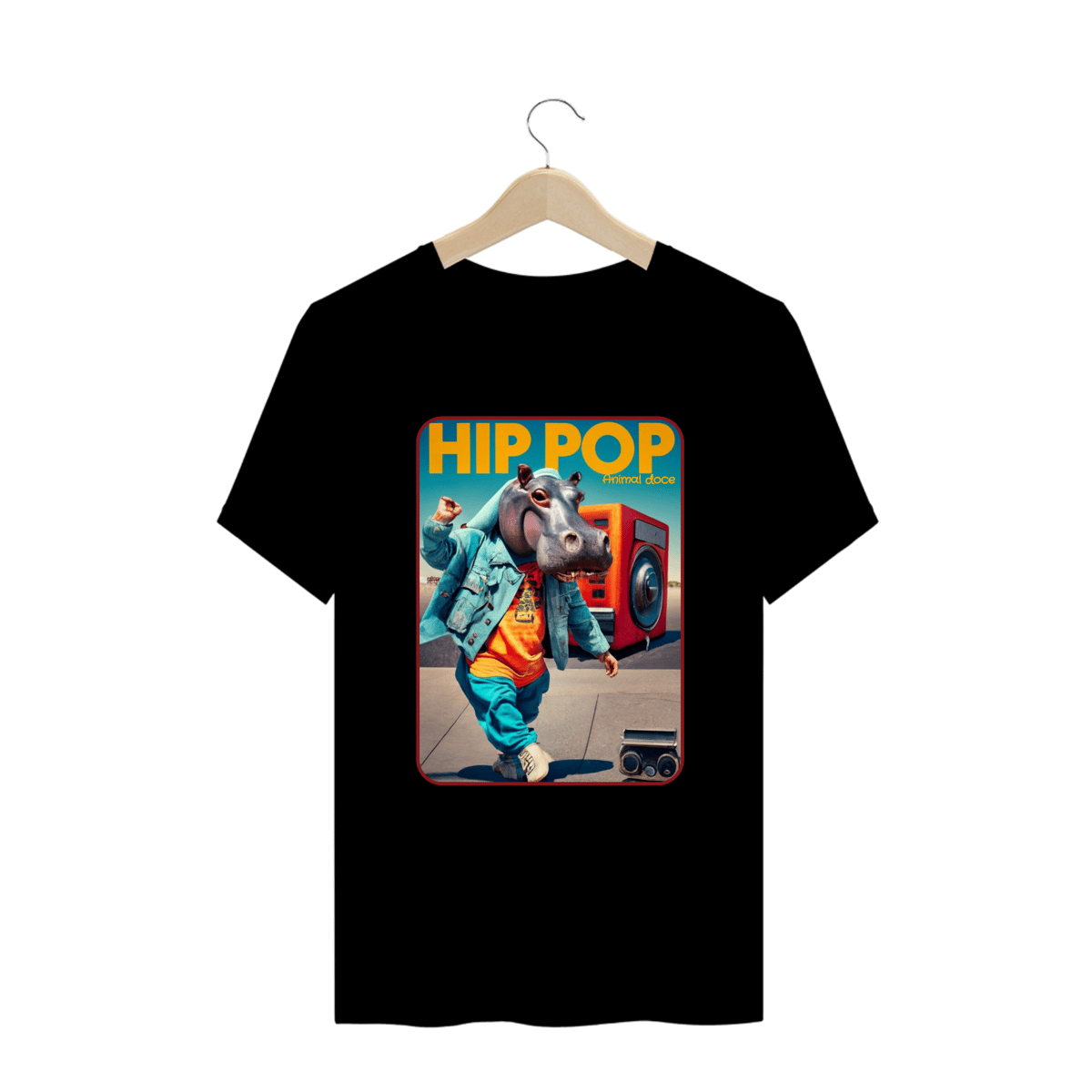 Nome do produto: CAMISETA T-SHIRT PLUS SIZE, RHINO HIP POP