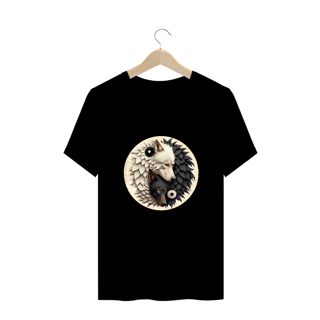 CAMISETA T-SHIRT PLUS SIZE, WOLF YIN YANG