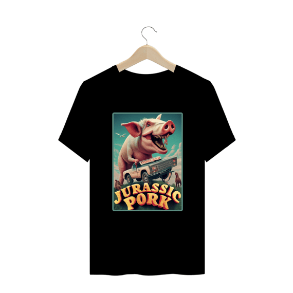 CAMISETA T-SHIRT PLUS SIZE, JURASSIC PORK