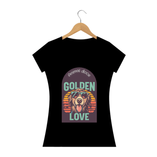 CAMISETA BABY LONG PRIME, DOG GOLDEN LOVE