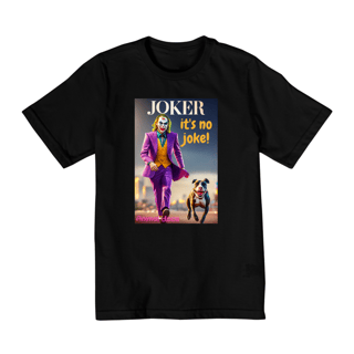 CAMISETA QUALITY INFANTIL DOG, JOKER-10 A 14 ANOS 