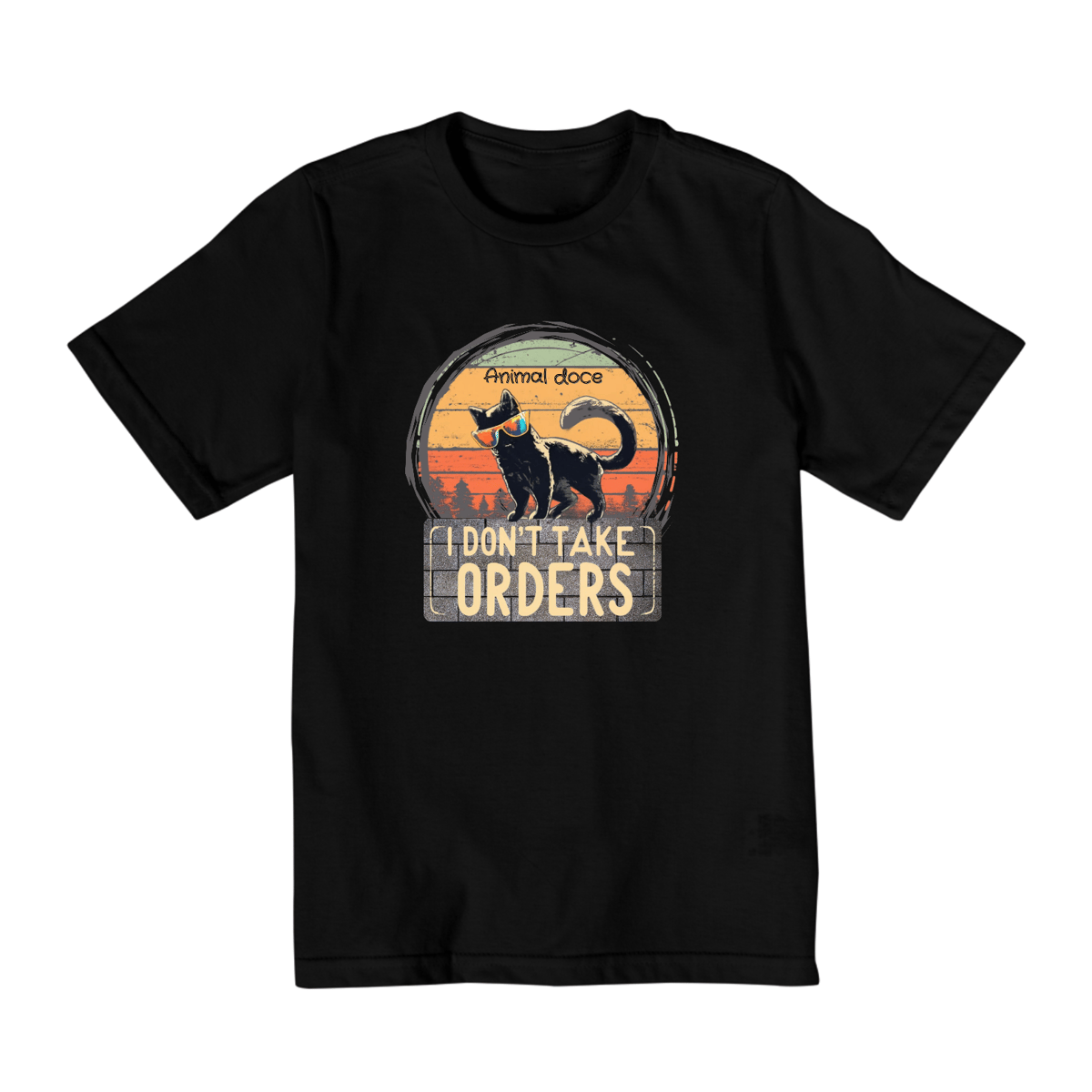 Nome do produto: CAMISETA QUALITY INFANTIL CAT, I DON\'T TAKE ORDERS-10 A 14 ANOS
