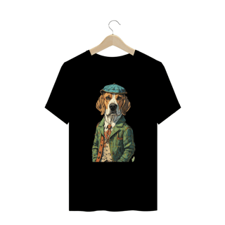 CAMISETA T-SHIRT PLUS SIZE, DOG BEAGLE SHERLOCK HOLMES