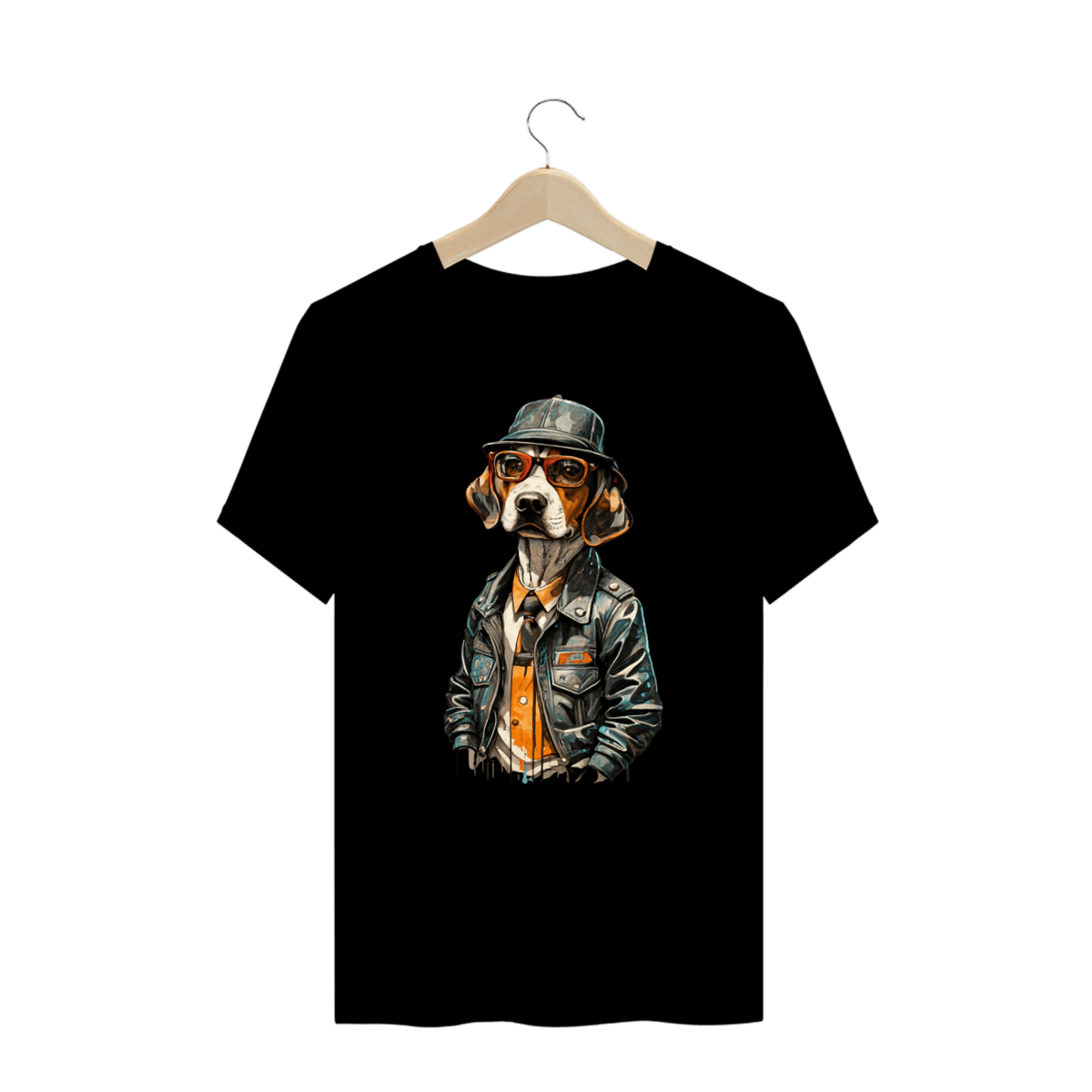 Nome do produto: CAMISETA T-SHIRT PLUS SIZE, DOG BEAGLE SHERLOCK HOLMES