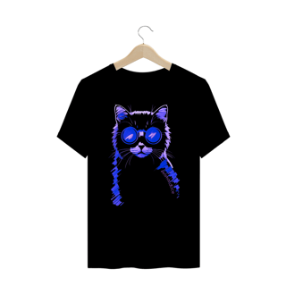 CAMISETA T-SHIRT PLUS SIZE, CAT TRAÇOS