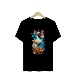 CAMISETA T-SHIRT PLUS SIZE, LEAF CAT 