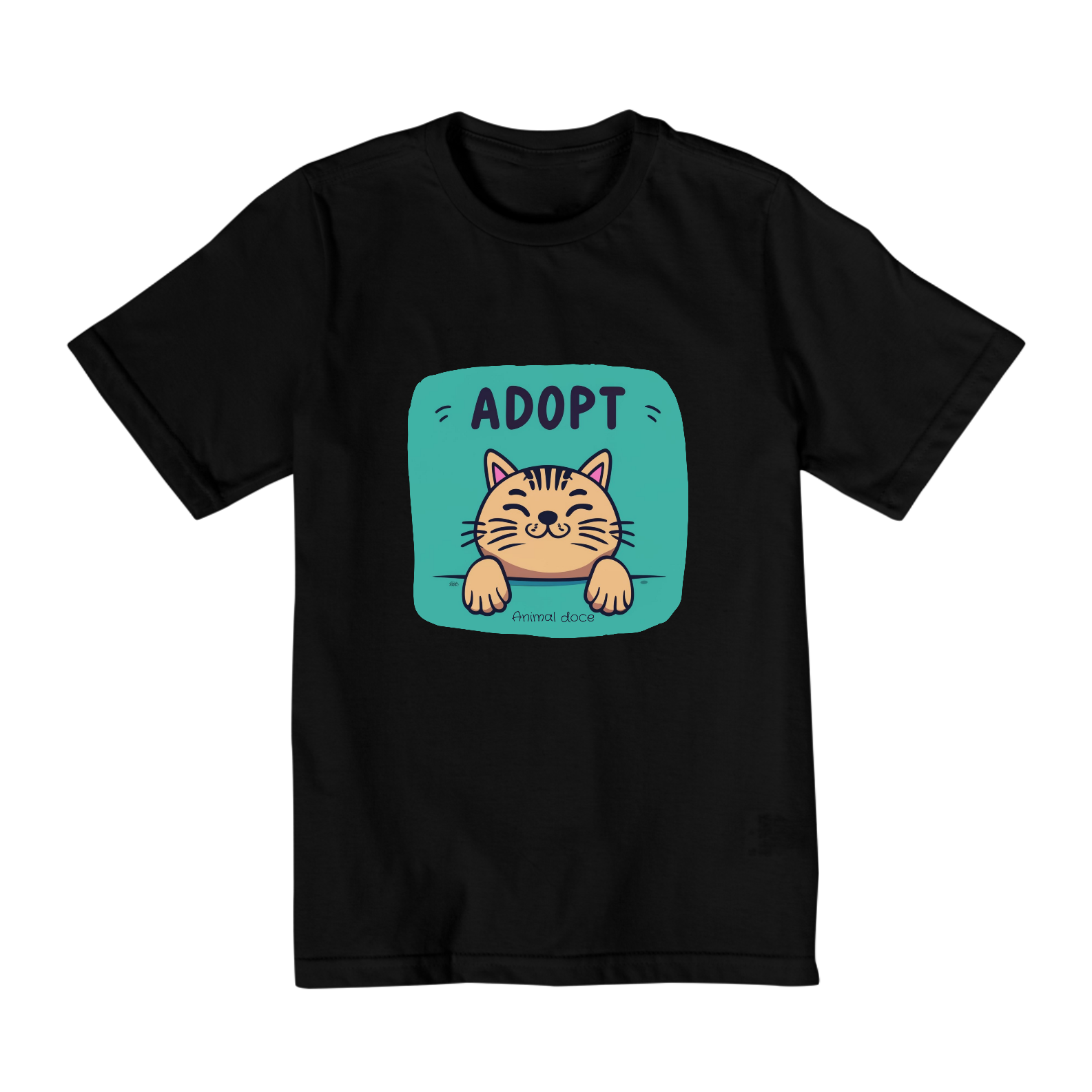 CAMISETA QUALITY INFANTIL, ADOPT CAT-2 A 8 ANOS