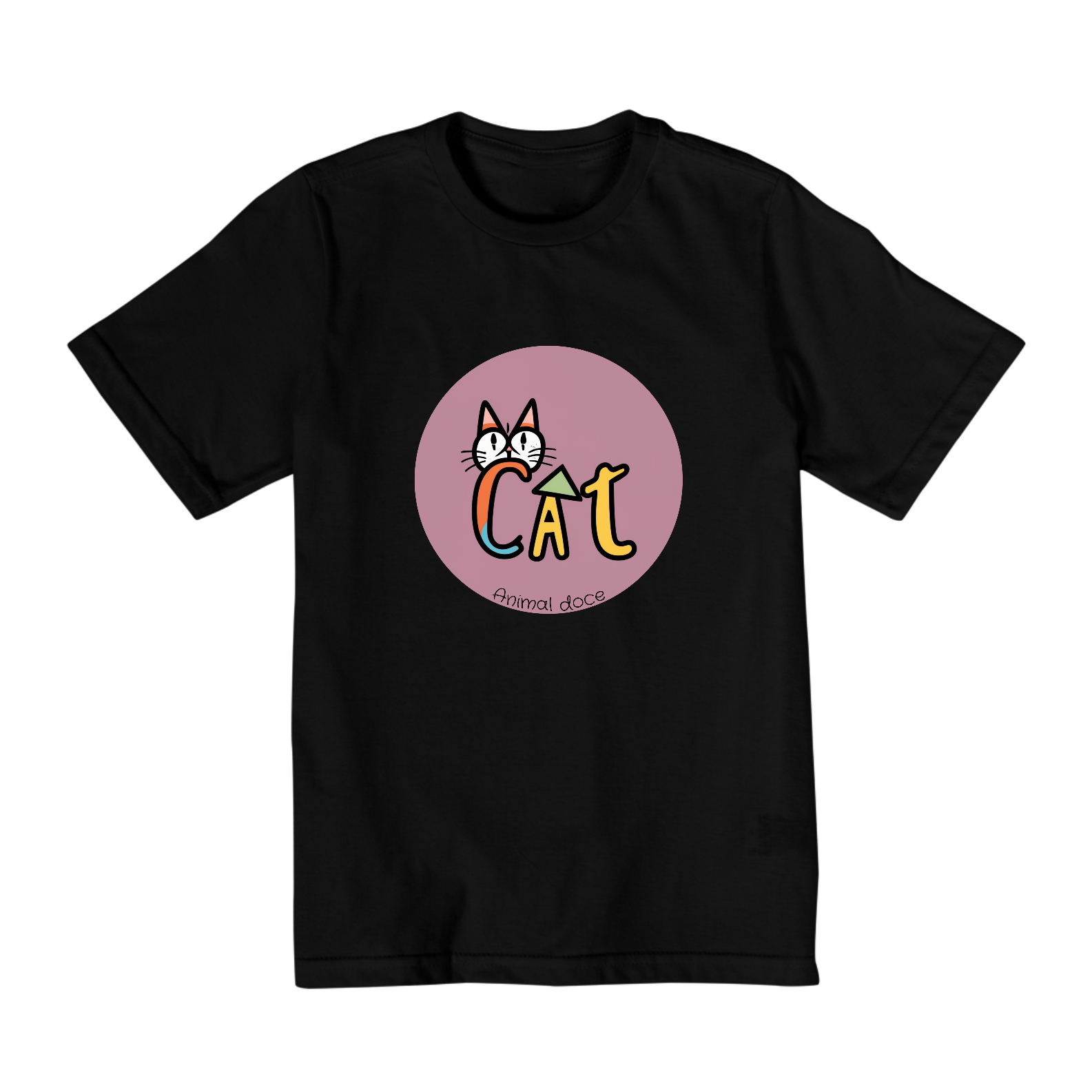 CAMISETA QUALITY INFANTIL, CAT LETRAS-2 A 8 ANOS