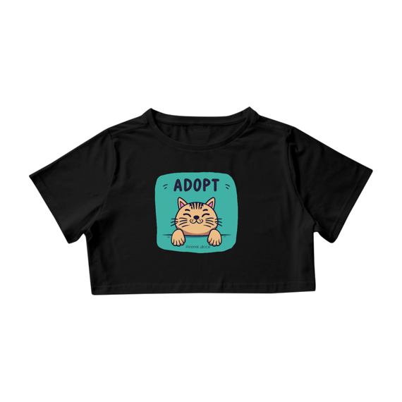 CAMISA CROPPED, ADOPT CAT