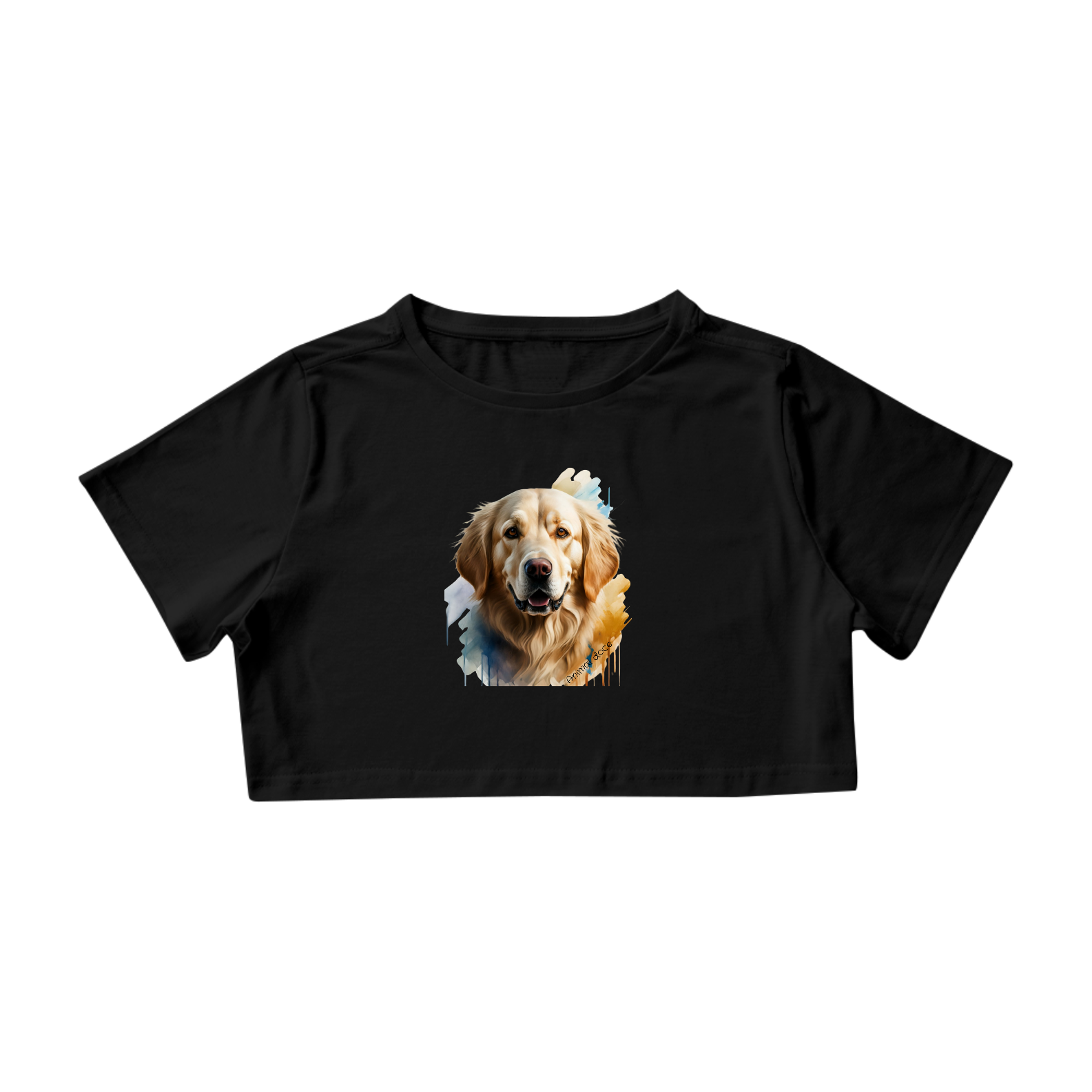 CAMISA CROPPED, DOG GOLDEN