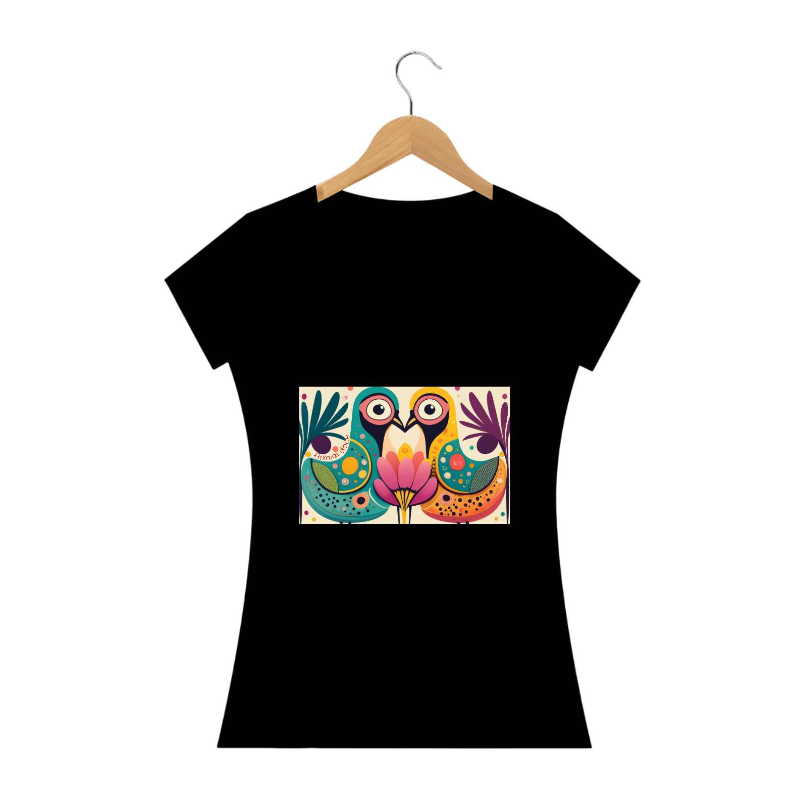 CAMISETA BABY LONG PRIME, COLORFUL BIRDS