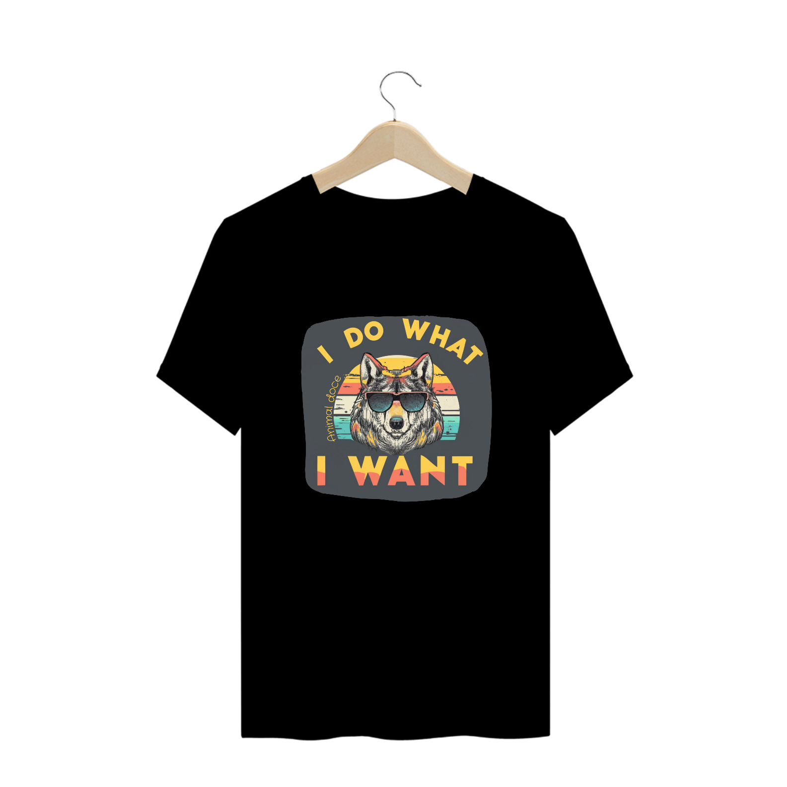 CAMISETA T-SHIRT PLUS SIZE WOLF, I DO WHAT I WANT