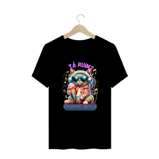 Nome do produto CAMISETA T-SHIRT PLUS SIZE CAT, TA RUIM