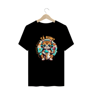 Nome do produto CAMISETA T-SHIRT PLUS SIZE CAT, TA RUIM