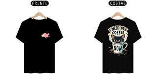 Nome do produto CAMISETA T-SHIRT PRIME F/V CAT, I NEED MY COFFEE