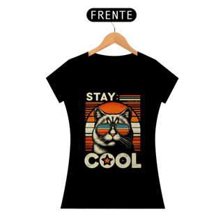 Nome do produto CAMISETA BABY LONG CLASSIC CAT, STAY COOL