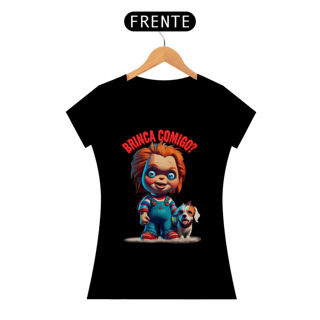 Nome do produto CAMISETA BABY LONG PRIME DOG, LINHA FILME CHUCKY BRINCA COMIGO