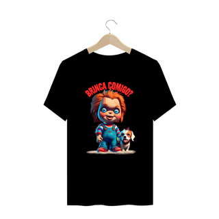 Nome do produto CAMISETA BABY LONG PRIME DOG, LINHA FILME CHUCKY BRINCA COMIGO