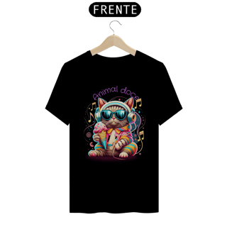 Nome do produto CAMISETA T-SHIRT ALGODÃO PIMA CAT, ANIMAL DOCE