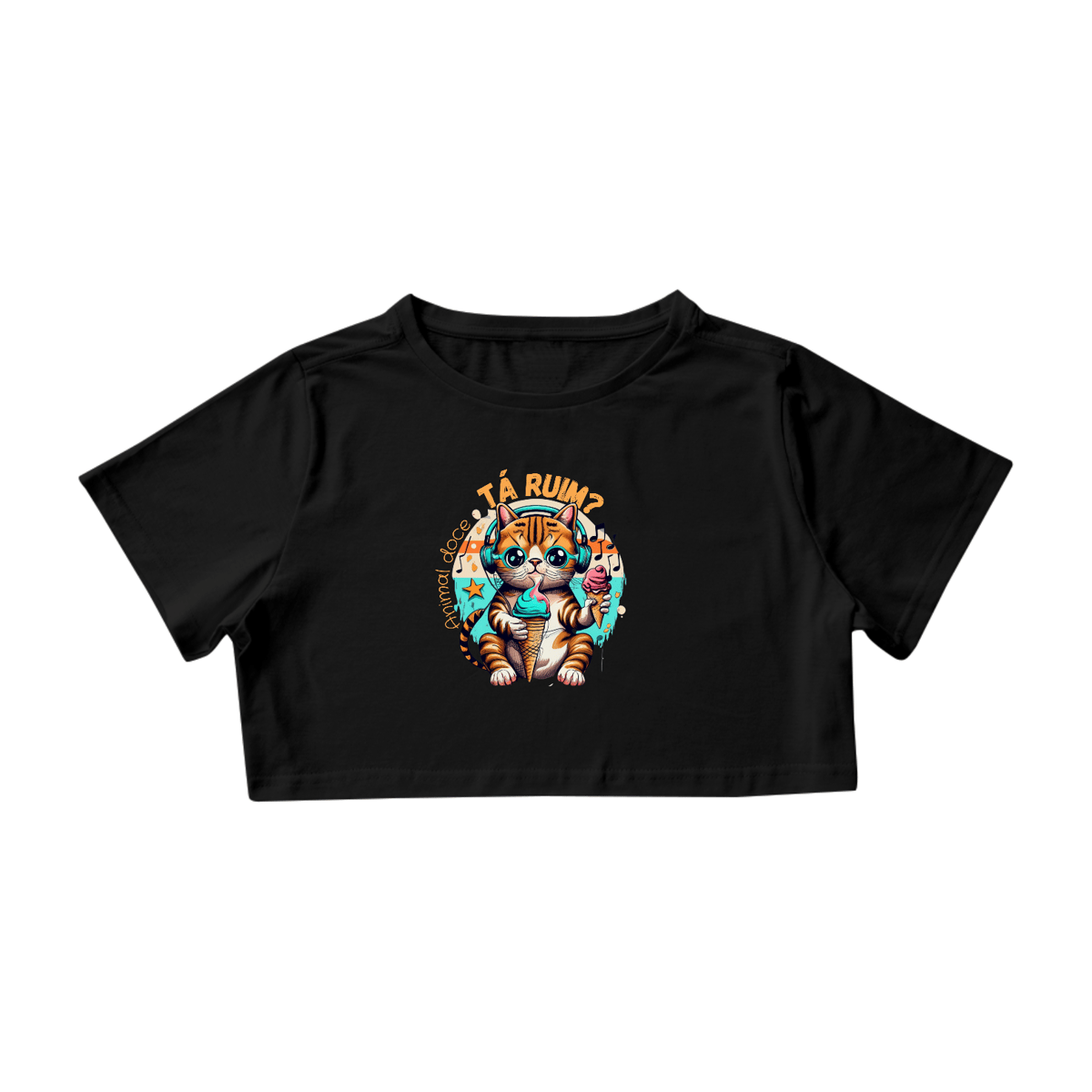 Nome do produto: CAMISA CROPPED CAT, TA RUIM 
