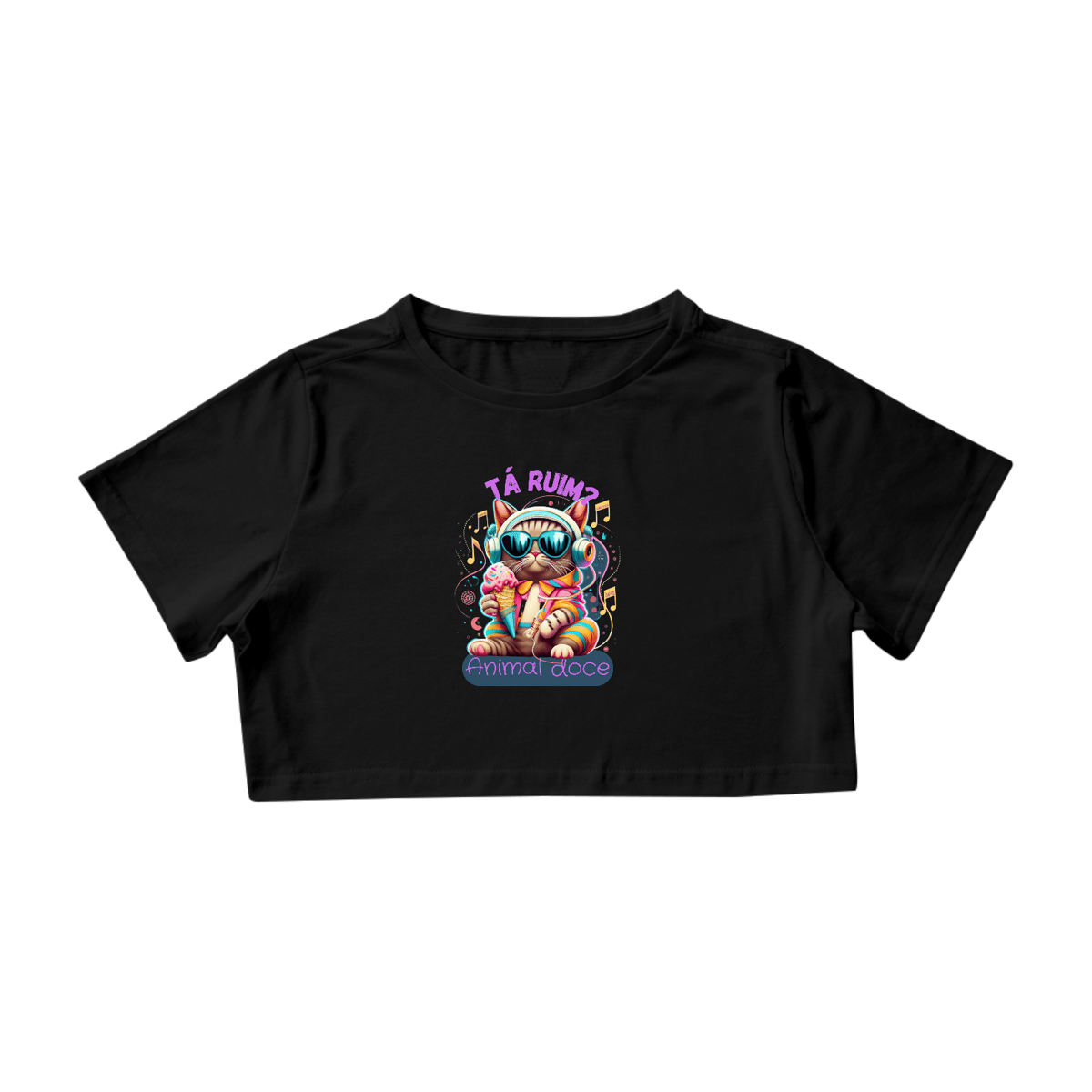 Nome do produto: CAMISA CROPPED CAT, TA RUIM