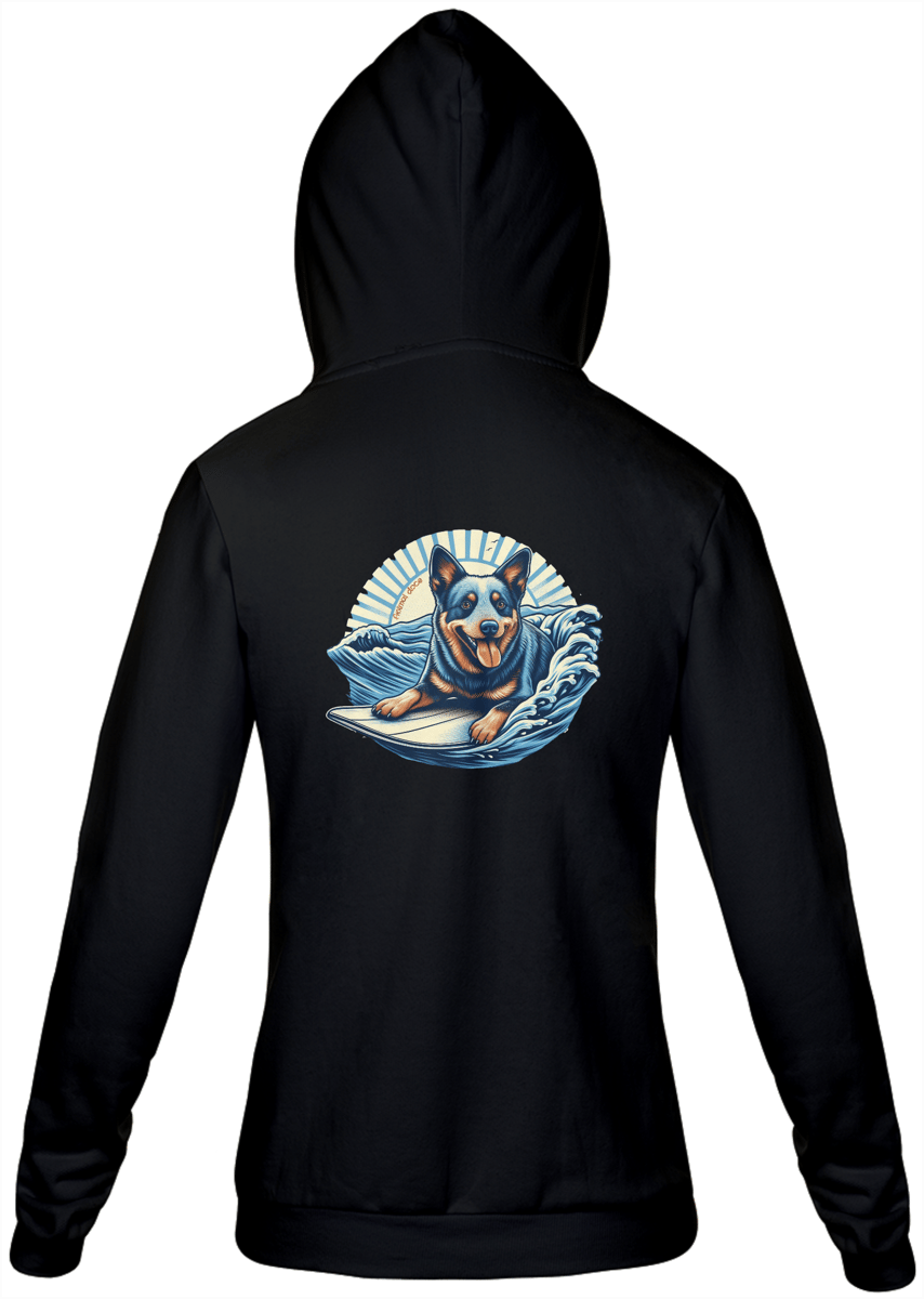 Nome do produto: MOLETOM COM ZIPER UNISSEX, BOLSO CANGURU- INTERIOR FLANELADO, PUNHO E BARRA EM RETILÍNEA-P M G GG-DOG BLUE HEELER 