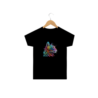 Nome do produto CAMISETA INFANTIL CLASSIC, COLORFUL CAT-2 A 14 ANOS