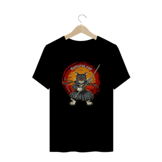 Nome do produto CAMISETA T-SHIRT PLUS SIZE, SAMURAI CAT