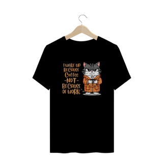 Nome do produto CAMISETA T-SHIRT PLUS SIZE, CAT COFFEE