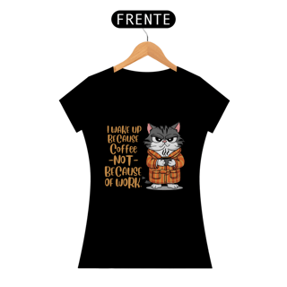 Nome do produto CAMISETA BABY LONG QUALITY, CAT COFFEE