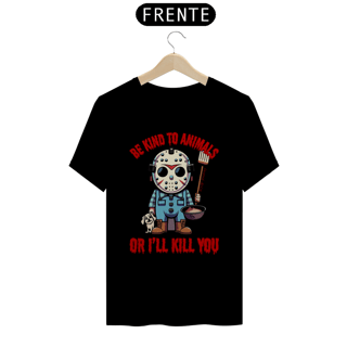Nome do produto CAMISETA T-SHIRT PRIME DOG, LINHA FILME JASON BE KIND TO ANIMALS, SEXTA FEIRA 13