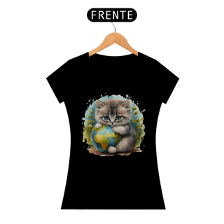 Nome do produto CAMISETA  BABY LONG PIMA, CAT PLANETA