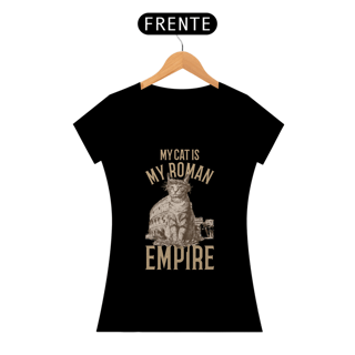 Nome do produto CAMISETA BABY LONG PIMA, MY CAT IS MY ROMAN