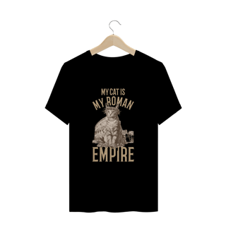 Nome do produto CAMISETA T-SHIRT PLUS SIZE, MY CAT IS MY ROMAN