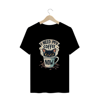 Nome do produto CAMISETA T-SHIRT PLUS SIZE, CAT COFFEE
