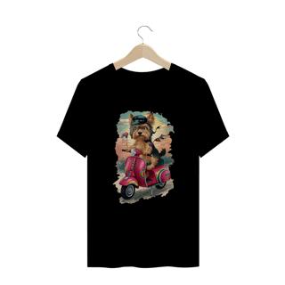 Nome do produto CAMISETA T-SHIRT PLUS SIZE, DOG YORKSHIRE VESPA 