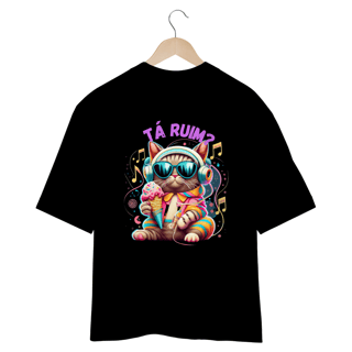 Nome do produto CAMISETA OVERSIZED COSTAS, CAT TA RUIM