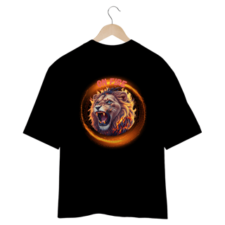 Nome do produto CAMISETA OVERSIZED COSTAS, LION ON FIRE