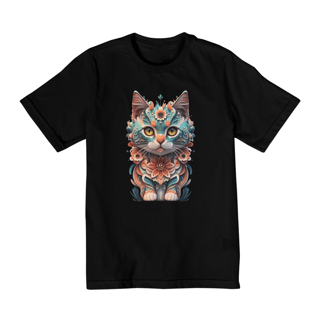 Nome do produto CAMISETA QUALITY INFANTIL COLORFUL CAT- 2 A 8 ANOS