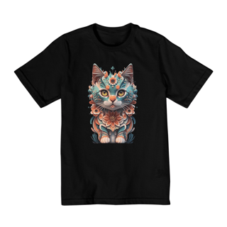 Nome do produto CAMISETA QUALITY INFANTIL COLORFUL CAT- 10 A 14 ANOS
