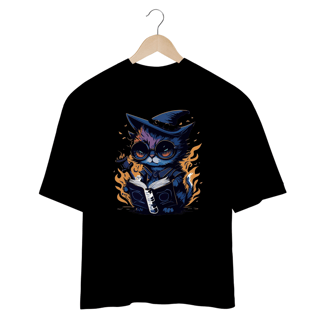 Nome do produto CAMISETA OVERSIZED, BLACK CAT HALLOWEEN