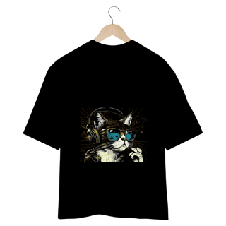 Nome do produto CAMISETA OVERSIZED COSTAS, CAT MUSIC