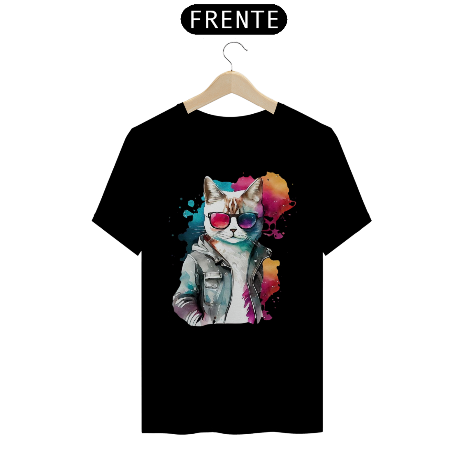 CAMISETA T-SHIRT ESTONADA, CAT FASHION