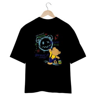 Nome do produto CAMISETA OVERSIZED COSTAS, URSINHO PINTURA