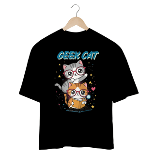 Nome do produto CAMISETA OVERSIZED, GEEK CAT