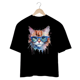 Nome do produto CAMISETA OVERSIZED, CAT POP ART