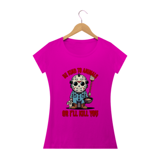 Nome do produto CAMISETA BABY LONG QUALITY DOG, JASON BE KIND SEXTA FEIRA 13