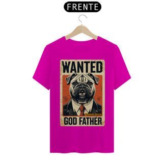 Nome do produto CAMISETA T-SHIRT QUALITY, DOG BULLDOG GOD FATHER, COLORS