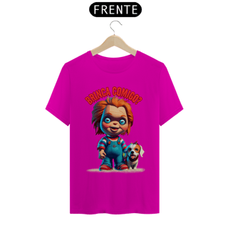Nome do produto CAMISETA T-SHIRT QUALITY DOG, LINHA FILME CHUCKY BRINCA COMIGO